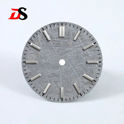 Natural 28.5mm Grey Meteorite Dial No Lume NH35 NH38 Movement No Date Dial