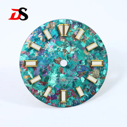 28.5mm Ice Crystal Titanium Dial Blue Lume NH35 Movement