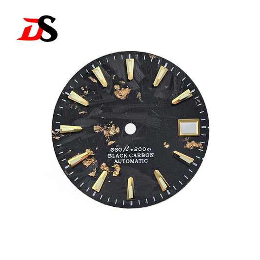 Carbon Fiber Dial Blue Lume GS 28.5mm for NH35/34 Custom Logo