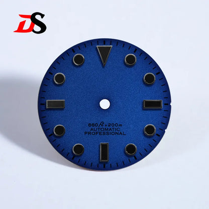 28.5mm Dial YM Matte SUB Black Lume for NH35 Movement Skx007 Custom Logo No Date