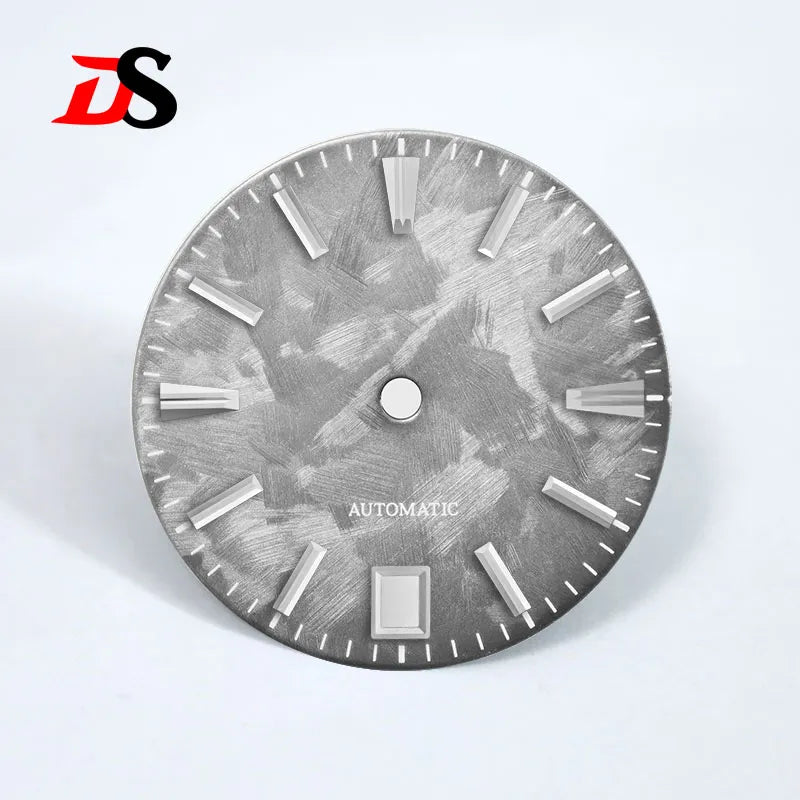 6 O'clock Date Shunbun Dial NH35 No Lume Sakura Pink 28.5mm for SKX007 GS Mod