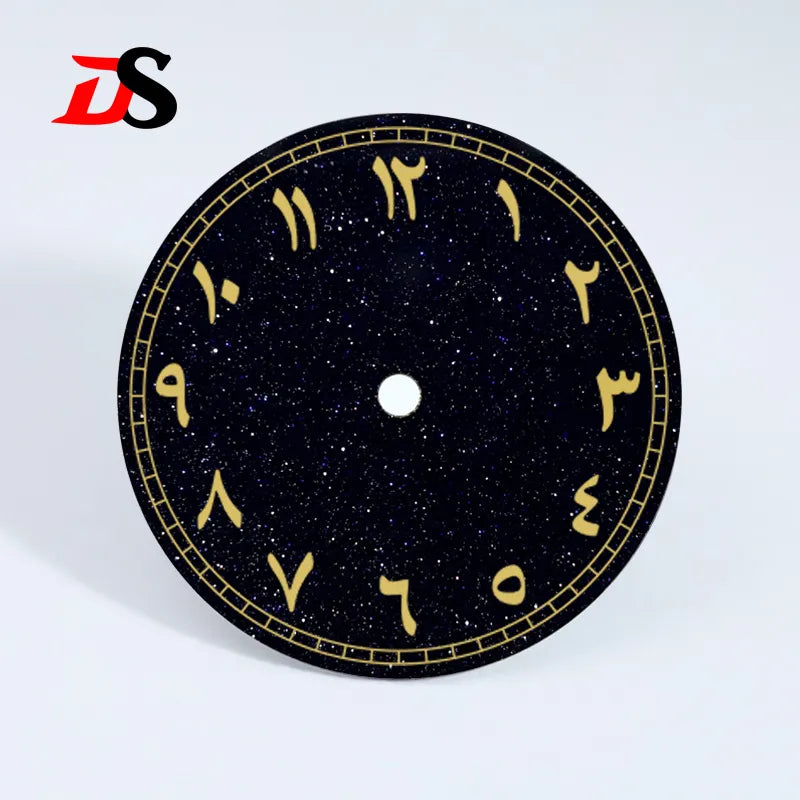 28.5mm Dial Arab Black Starry Sky Black Sandstone NH35NH38 Movement No Date
