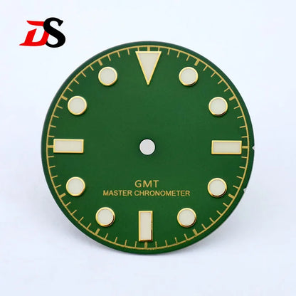 28.5mm Matte Dial Blue Lume NH35NH34GMT Movement No Date Window