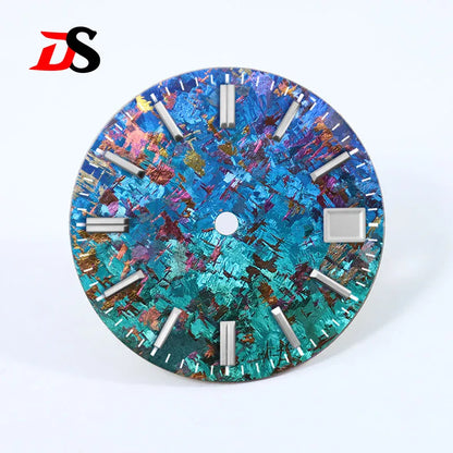 Gradient Blue Purple Dial Crystal Titanium Texture 28.5mm NO Lume NH35 Movement