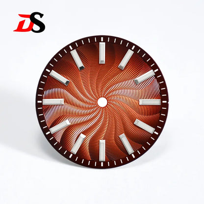 Guilloche Dial Smoked Series 28.5mm NH35 NH38 Movement No Date 3 O'clock/6 O'clock
