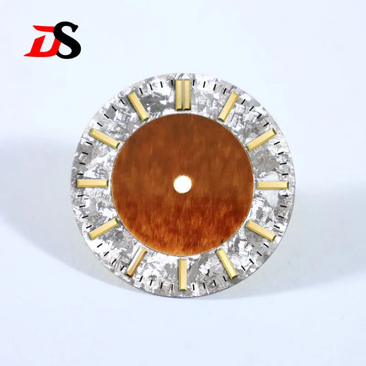 Natural 28.5mm Dial Tiger's Eye Stone Ice Crystal Stone Dial Creative Stitching High-quality NH38 Movement No Date