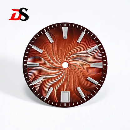 Guilloche Dial 28.5mm No Lume NH35NH34NH38 Movement 3 O'clock/6 O'clock/no Date