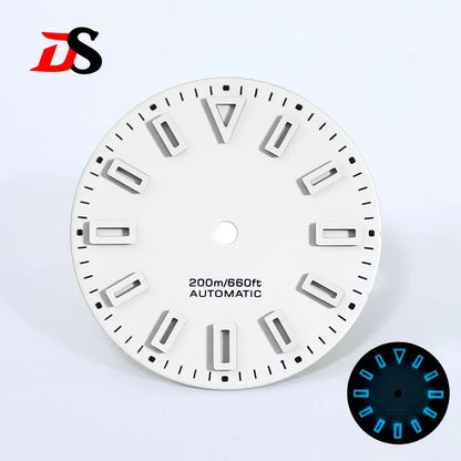 28.5mm Matte Dial Hollow Index BGW9 C3 Lume SKX007 for NH36 Movement No Date Window