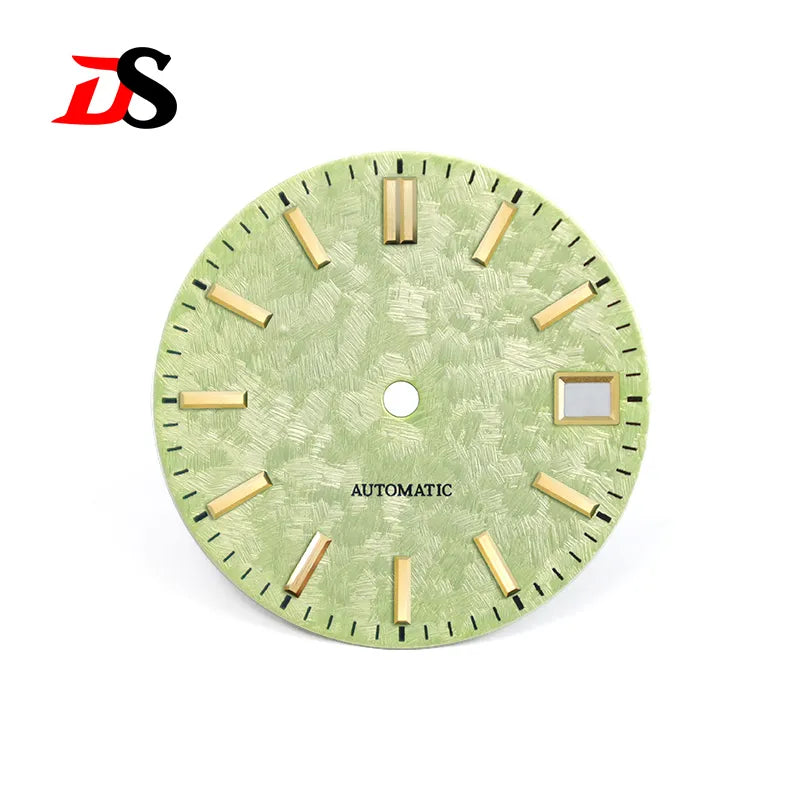 62GS Mod Dial Cherry Minute Mark NH35 No Lume Cherry Trees of Spring Light-green 28.5mm for SKX007 GS Mod