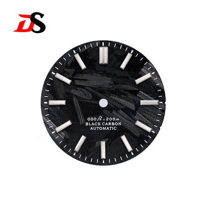 Black Carbon Fiber No Date 28.5mm Gold Index