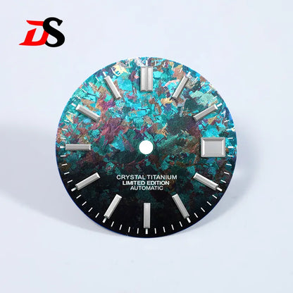 Ice Crystal Titanium Dial 28.5mm Dial No Lume NH35 Movement