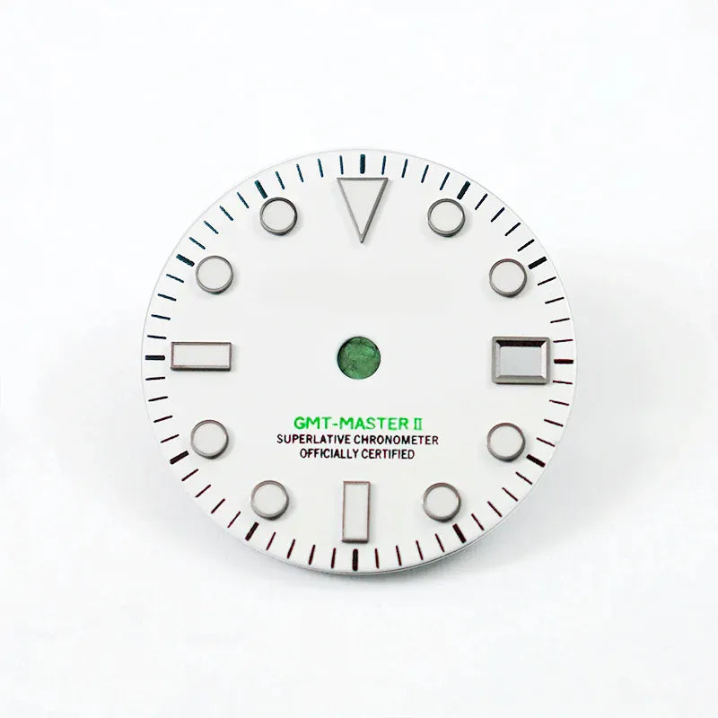 Matte Black Dial Blue Lume NH34 GMT Movement Mod 28.5mm