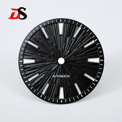 Gradient Wood Grain 28.5mm Dial Blue Lume for NH35/NH38 Movement 3 O'clock Date/no Date