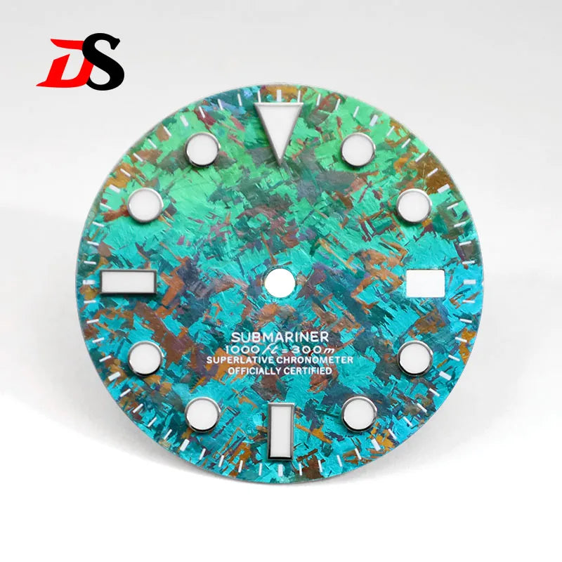 28.5mm Watch Dial SUB Crystal Titanium Texture BGW9 C3 Lume ETA2824Movement