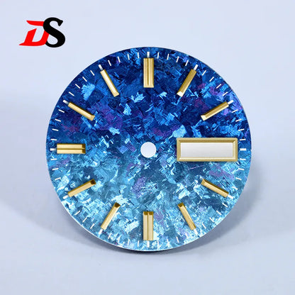 Ice Crystal Titanium Dial 28.5mm DAY DATE No Lume NH35 NH36 Movement