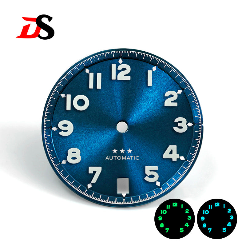 Forerunner Dial Blue Lume 28.5mm Number NH35 Dial White Five-pointed Star