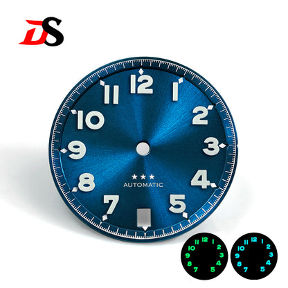 Forerunner Dial Blue Lume 28.5mm Number NH35 Dial White Five-pointed Star
