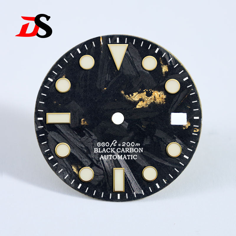 Carbon Fiber Dial YM Index BGW9 Lume for MIYOTA 9015 /ETA2824 Movement 28.5MM