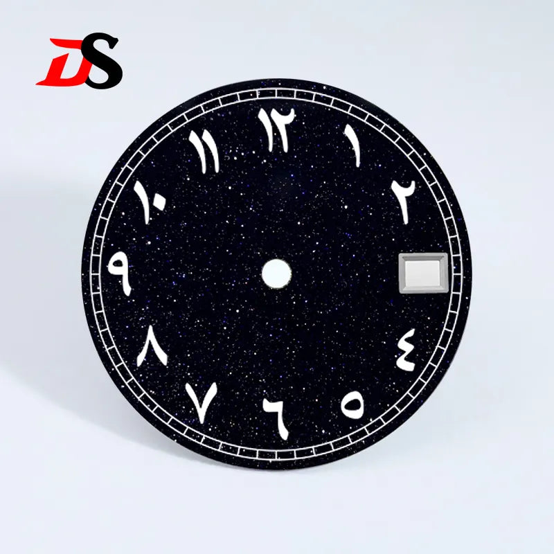 Arab Black Starry Sky Black Sandstone 28.5mm Dial NH35NH38 Movement