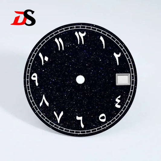 Arab Black Starry Sky Black Sandstone 28.5mm Dial NH35NH38 Movement