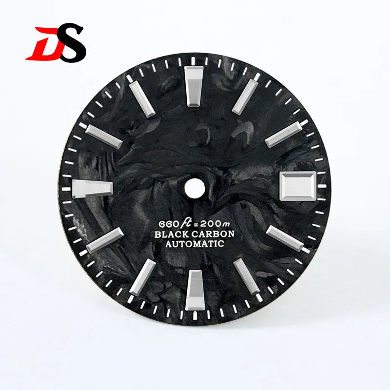 28.5mm Dial Lava Carbon Fiber Blue Lume for NH35 NH38 Movement