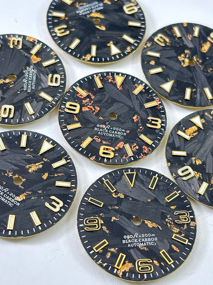 369 EXP Carbon Fiber Dial blue/green lume 28.5mm NH35