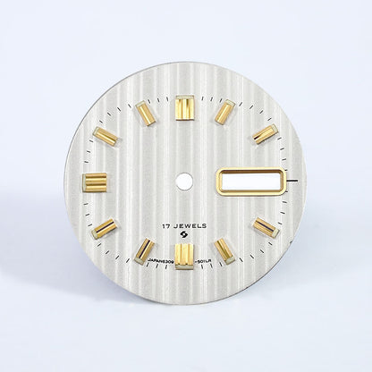 Sunburst Silver S OEM No Luminous Dial NH36 28.5mm