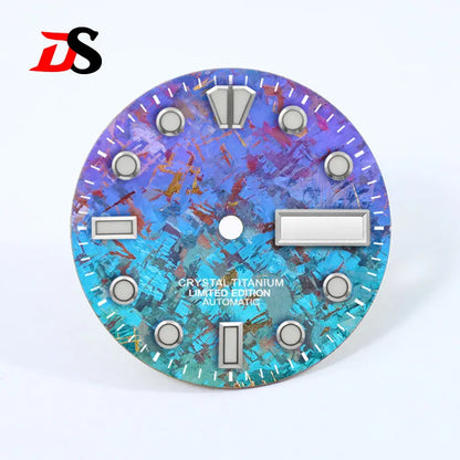 28.5mm Dial BGW9 C3 Lume Ice Crystal Titanium for NH35 NH36 Movement