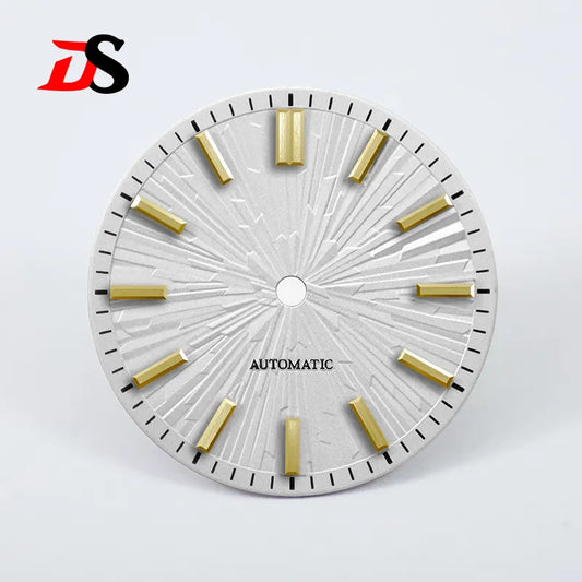Gradient 28.5mm Wood Grain Dial No Lume for NH35/NH38 Movement 3 O'clock Date/no Date