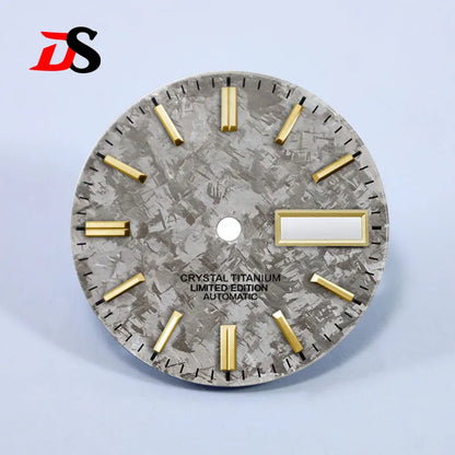 Ice Crystal Titanium Dial 28.5mm DAY DATE No Lume NH35 NH36 Movement