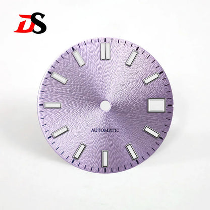 28.5mm Invisible Texture Blue Lume NH35 Movement Multiple Colors Sunburst