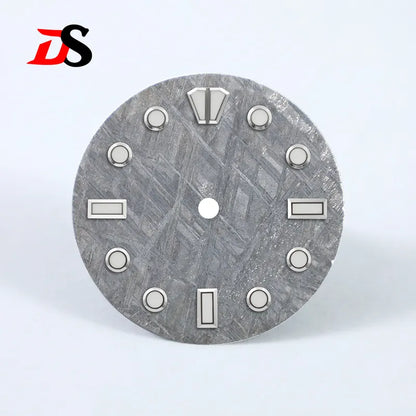 No Tick Mark 28.5mm Natural Grey Meteorite Dial Blue Lume NH35NH36 Movement