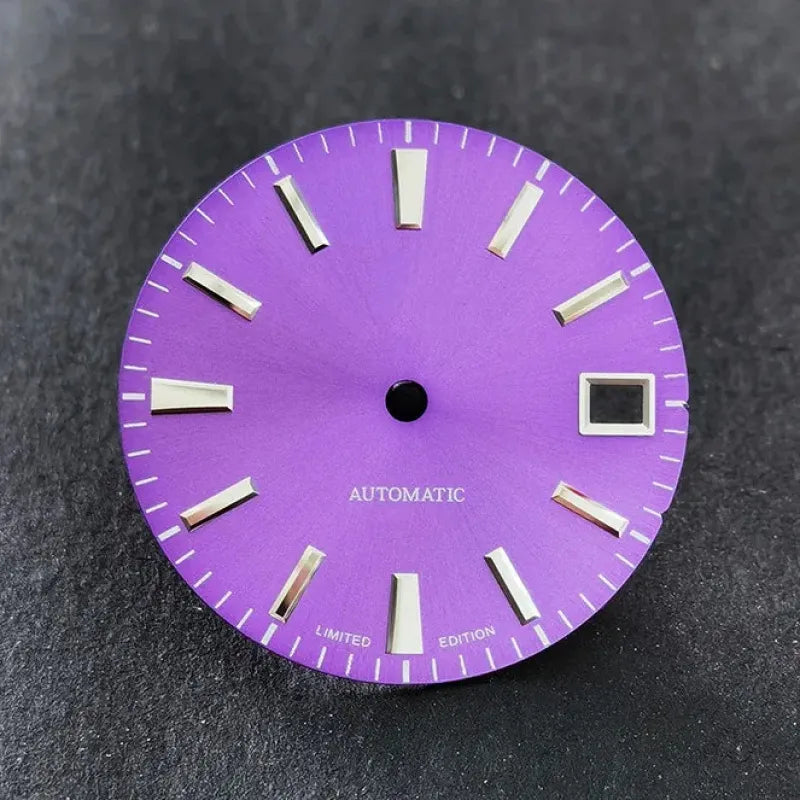 No Lume 28.5mm Dial Sunburst Modified Watch NH35 Movement