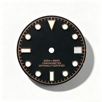 28.5mm Matte Dial Retro Tudo BGW9 C3 Lume for NH35 Movement