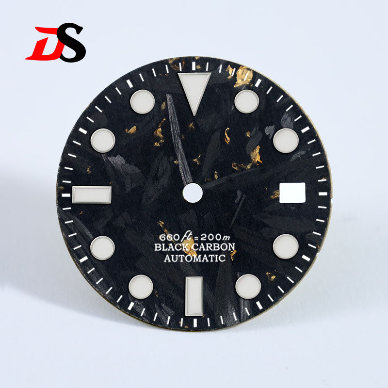 Carbon Fiber Dial YM Index BGW9 Lume for MIYOTA 9015 /ETA2824 Movement 28.5MM