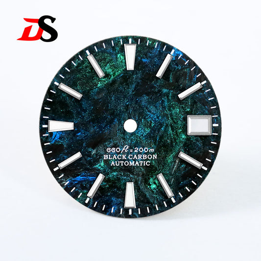 Lava Carbon Fiber No Lume NH35 NH38 Movement 28.5mm