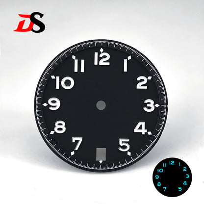 In Stock-No Text Foregoer Dial Blue Lume 28.5mm Number NH35 Dial