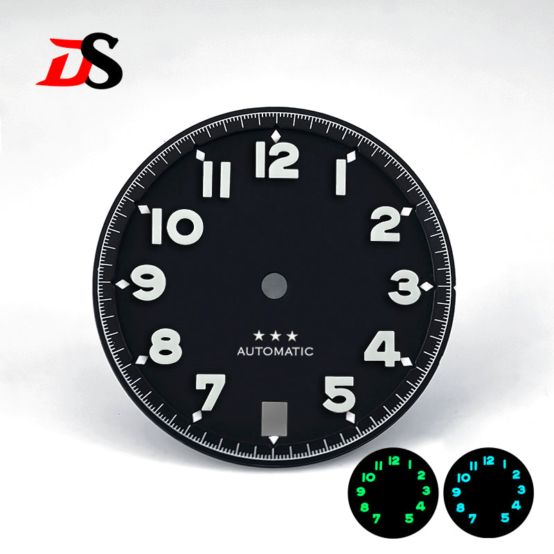 Forerunner Dial Blue Lume 28.5mm Number NH35 Dial White Five-pointed Star