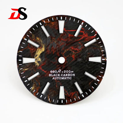 28.5mm Dial Rich Color Carbon Fiber Dial BGW9 Lume for NH35 Movement No date/3o'clock date