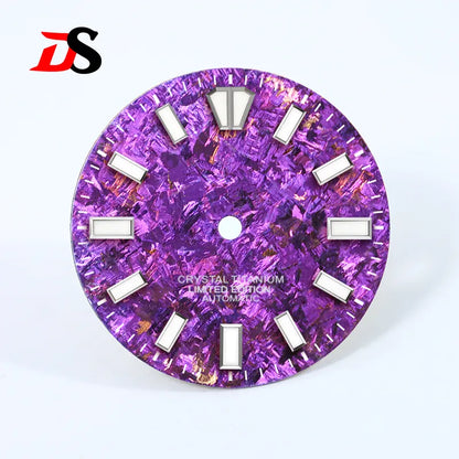 28.5mm Ice Crystal Titanium Dial Blue Lume NH35 Movement