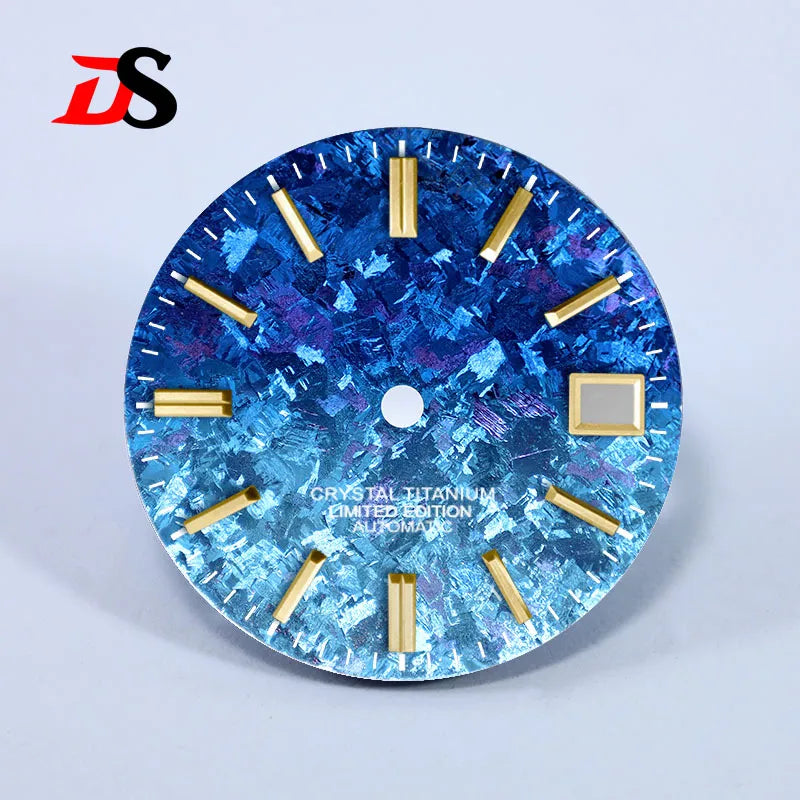 28.5mm Dial Crystal Titanium Text Dial Chaotic Texture No Lume NH35 Movement