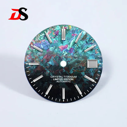 Ice Crystal Titanium Dial 28.5mm Dial No Lume NH35 Movement