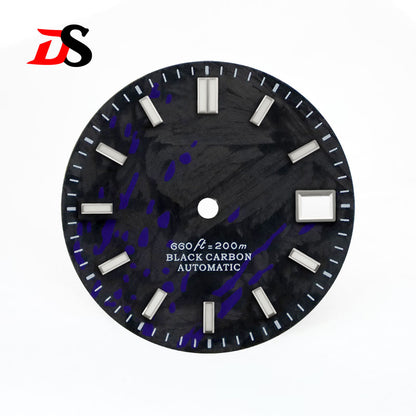 Colorful Graffiti Carbon Fiber Dial Color Ink Date Blue Lume
