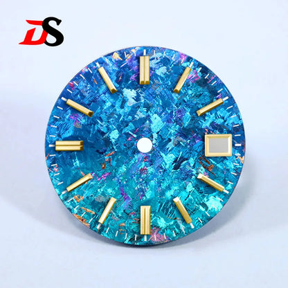 Gradient Blue Purple Dial Crystal Titanium Texture 28.5mm NO Lume NH35 Movement