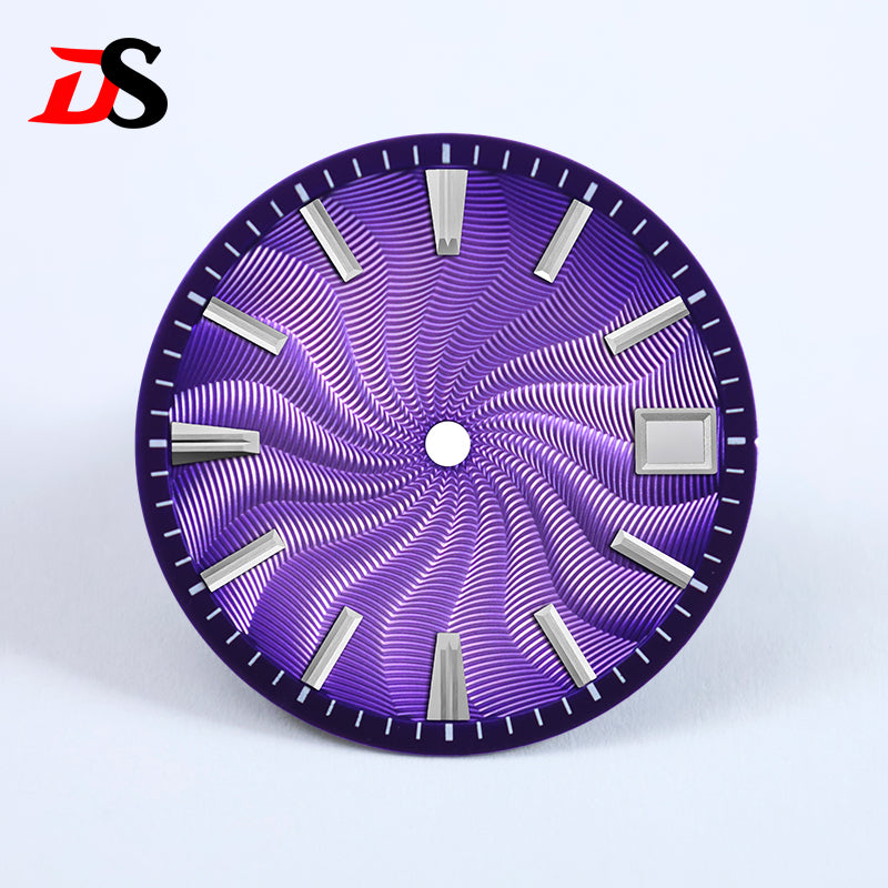 Guilloche Dial 28.5mm No Lume Sterile NH35NH34NH38 Movement 3 O'clock/6 O'clock/no Date