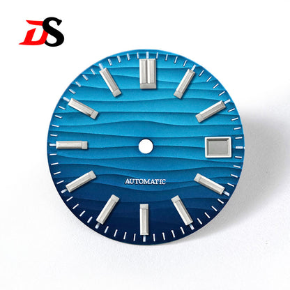 Sea Wave Dial 3 O 'clock Date No Lume/blue lume NH35NH36