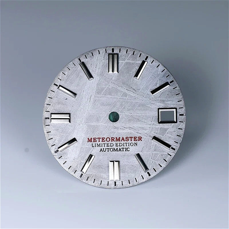 No Lume Natural Grey Meteorite Dial NH35NH36 28.5mm