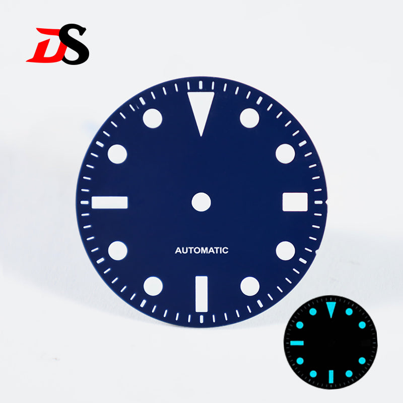 Matte Dial date and no date Blue Lume NH38 NH35 28.5mm