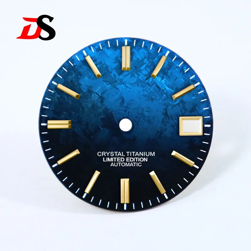 28.5mm Dial Crystal Titanium Text Dial Chaotic Texture No Lume NH35 Movement