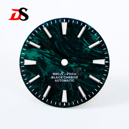 Lava Carbon Fiber No Lume NH35 NH38 Movement 28.5mm